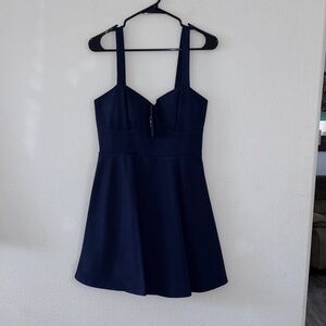 Lulu's Midnight Blue Fit and Flare Dress